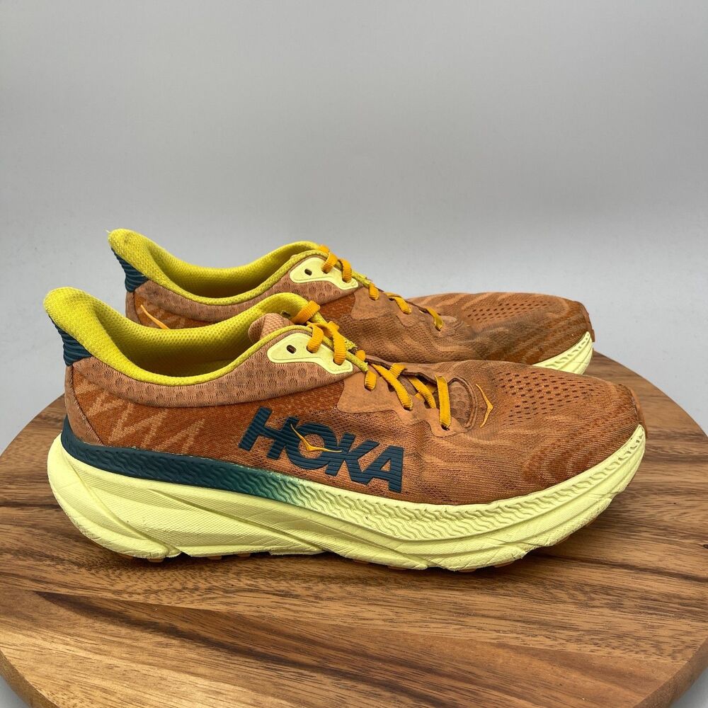 Hoka One One Challenger ATR 7 Shoes Mens Size 11.5 D Orange Trail Running Hiking